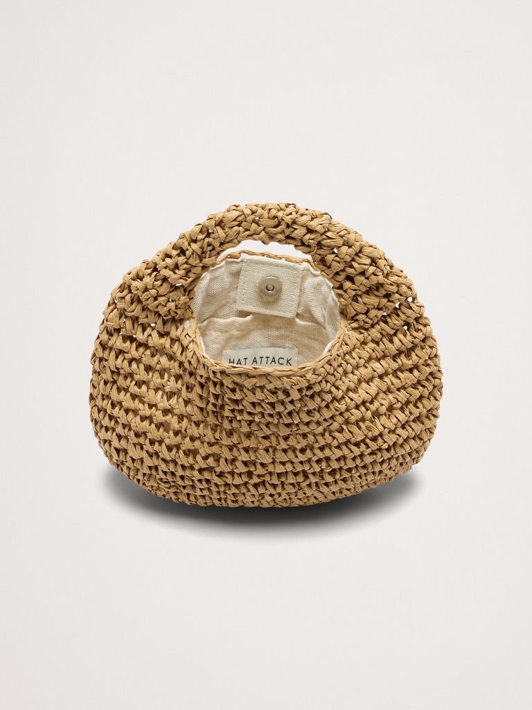 Micro Slouch Straw Bag by Hat Attack