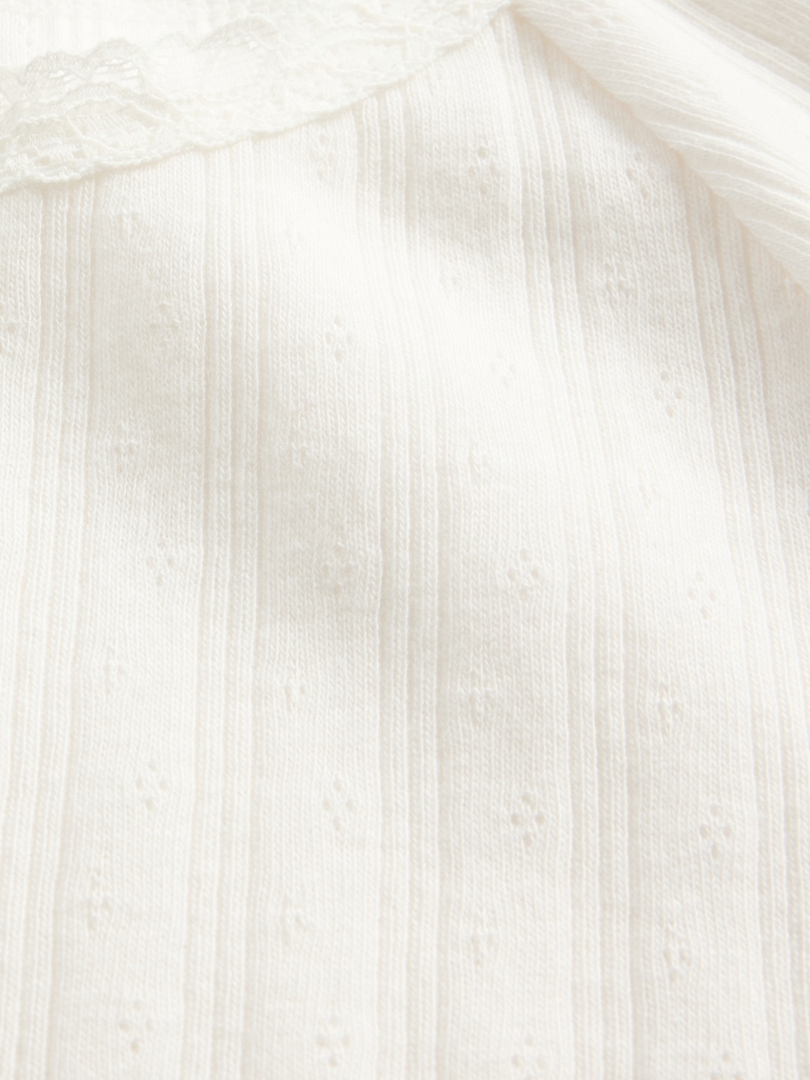 Kids Lace-Trim Pointelle T-Shirt