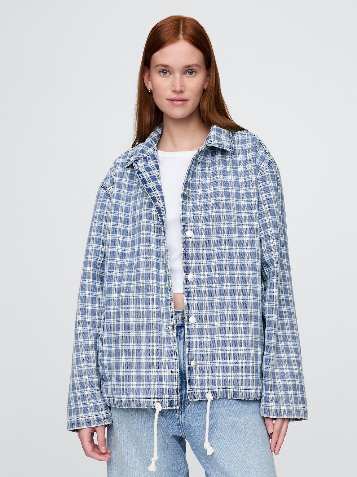 Denim Check Coaches Jacket