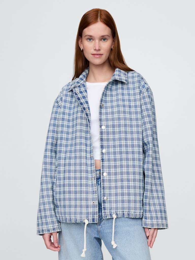 Denim Check Coaches Jacket