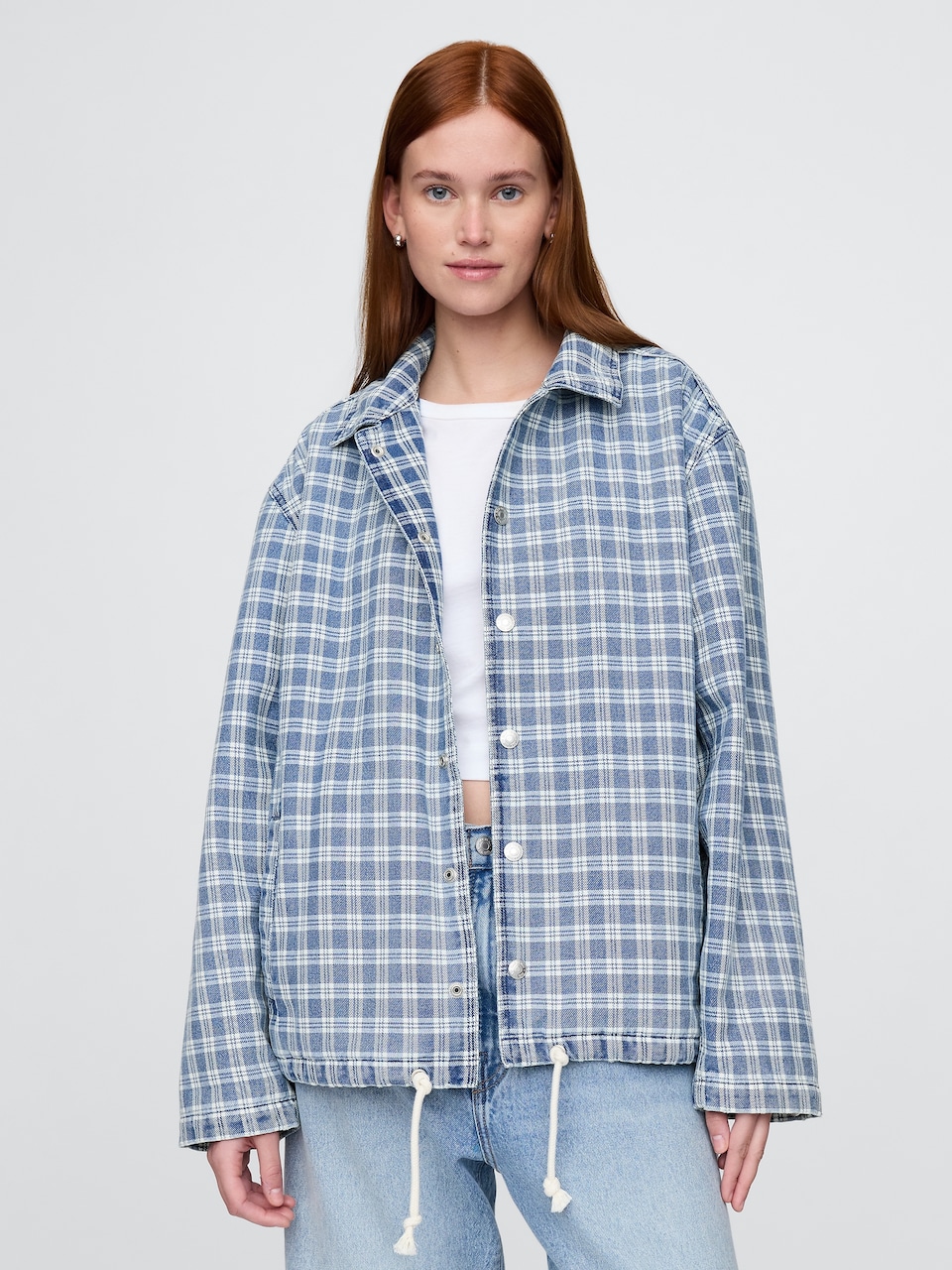 Denim Check Coaches Jacket