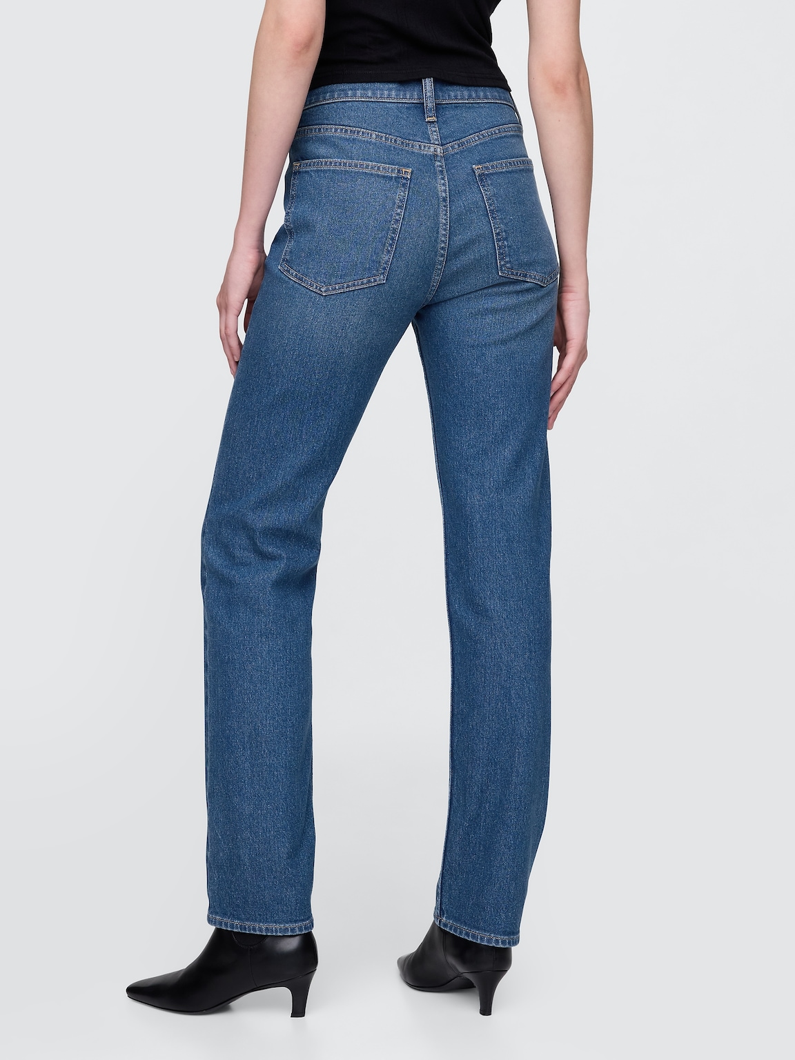 High Rise Western '90s Slim Straight Jeans
