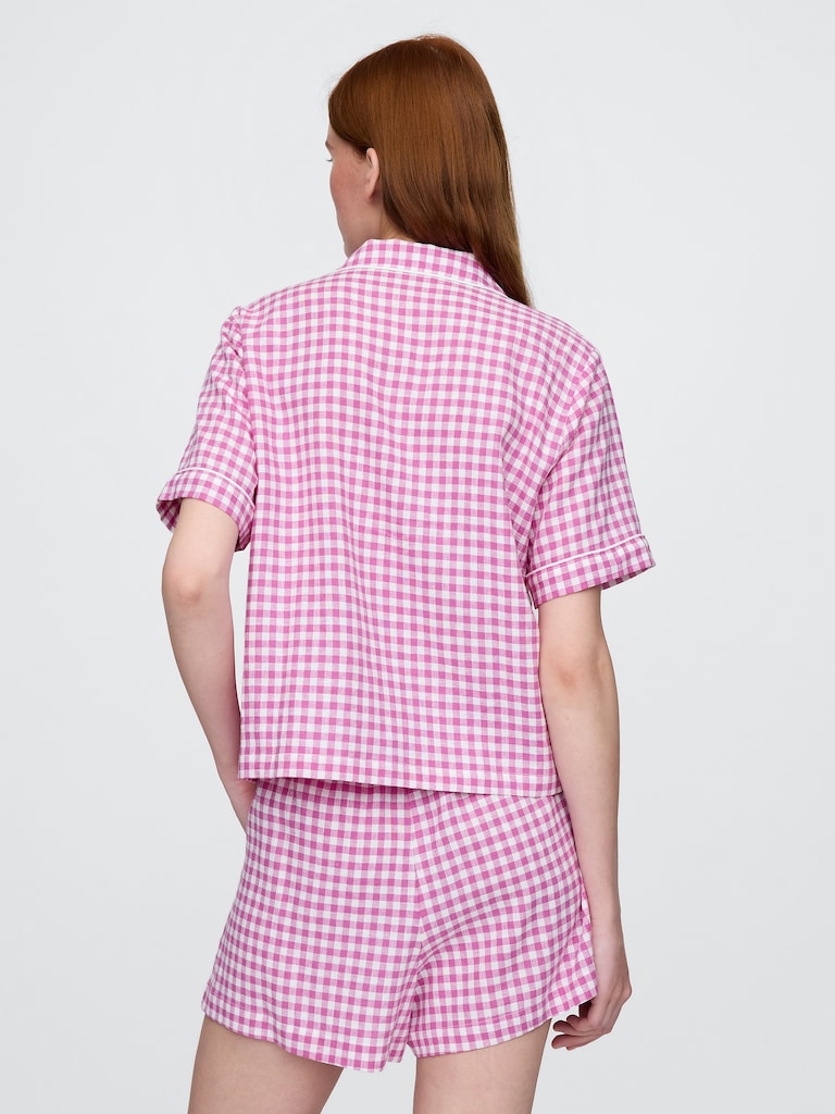 Linen-Blend PJ Shirt