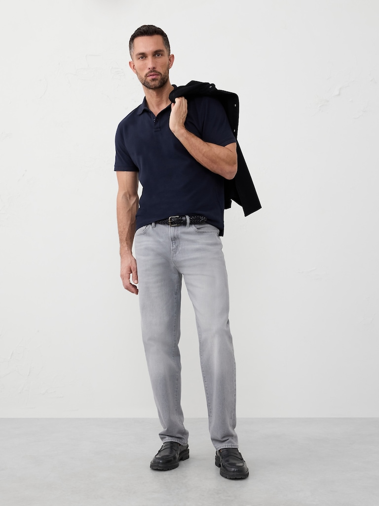 Standard-Fit Monogram Pique Polo