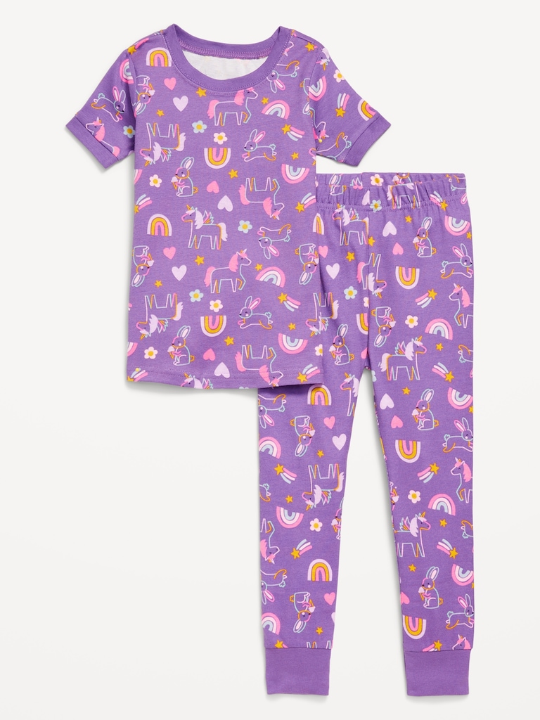Printed Snug-Fit Pajama Set for Toddler & Baby