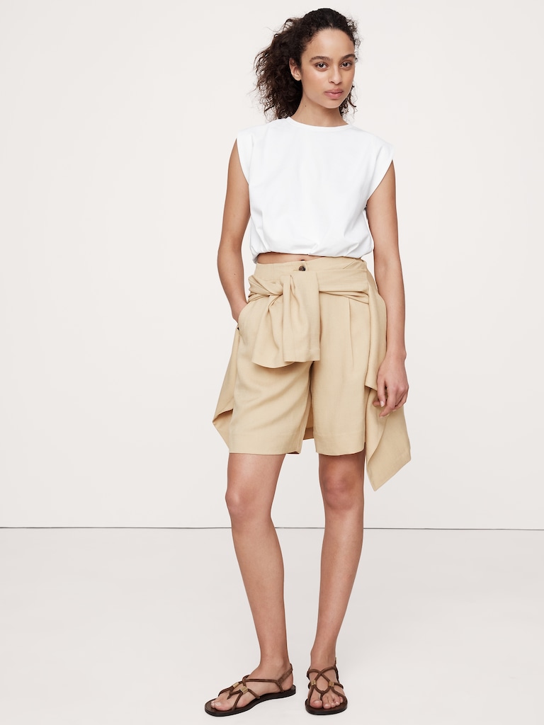 Cotton Bubble-Hem Top