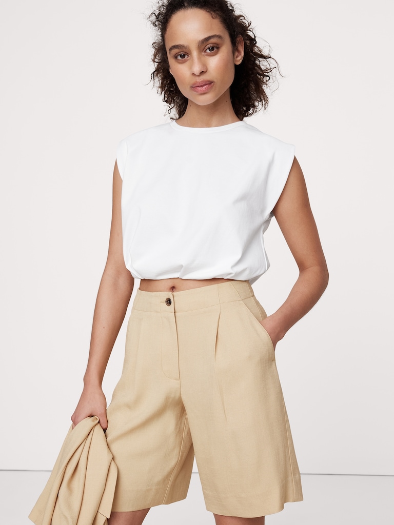 Cotton Bubble-Hem Top