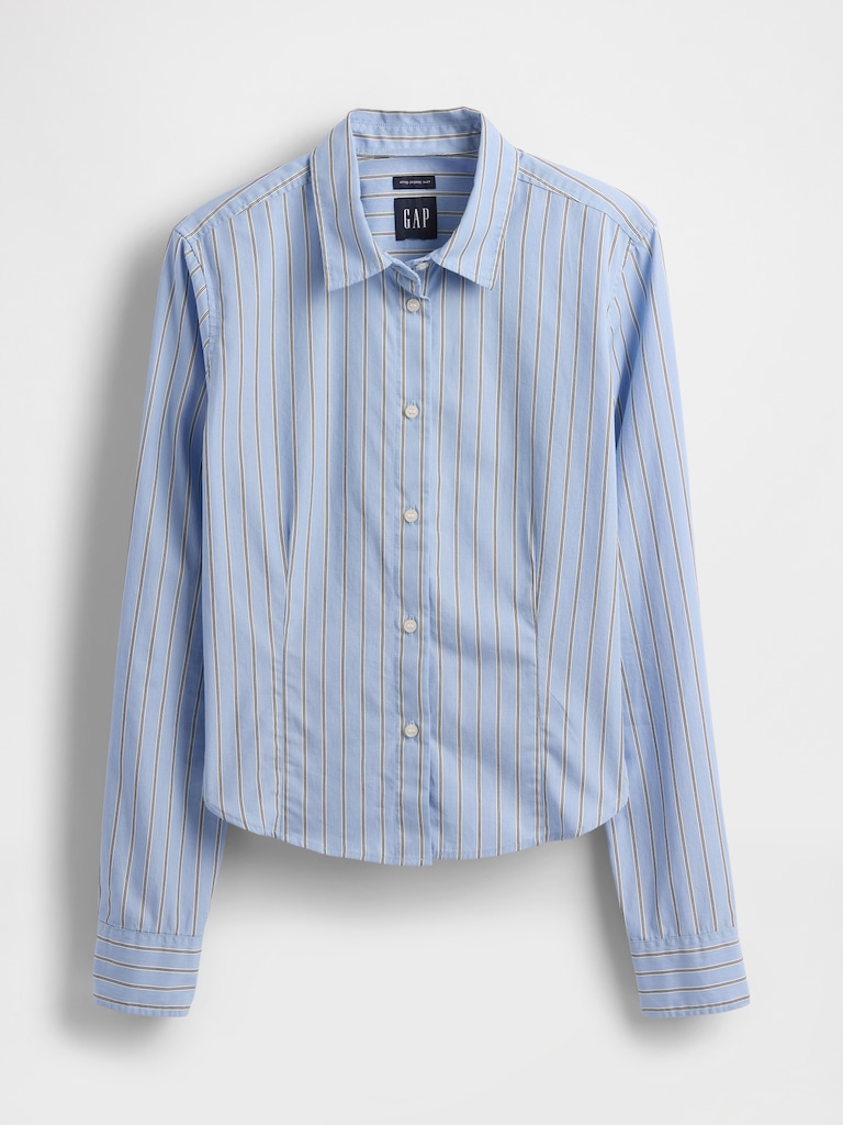Organic Cotton Fitted Crop Shirt