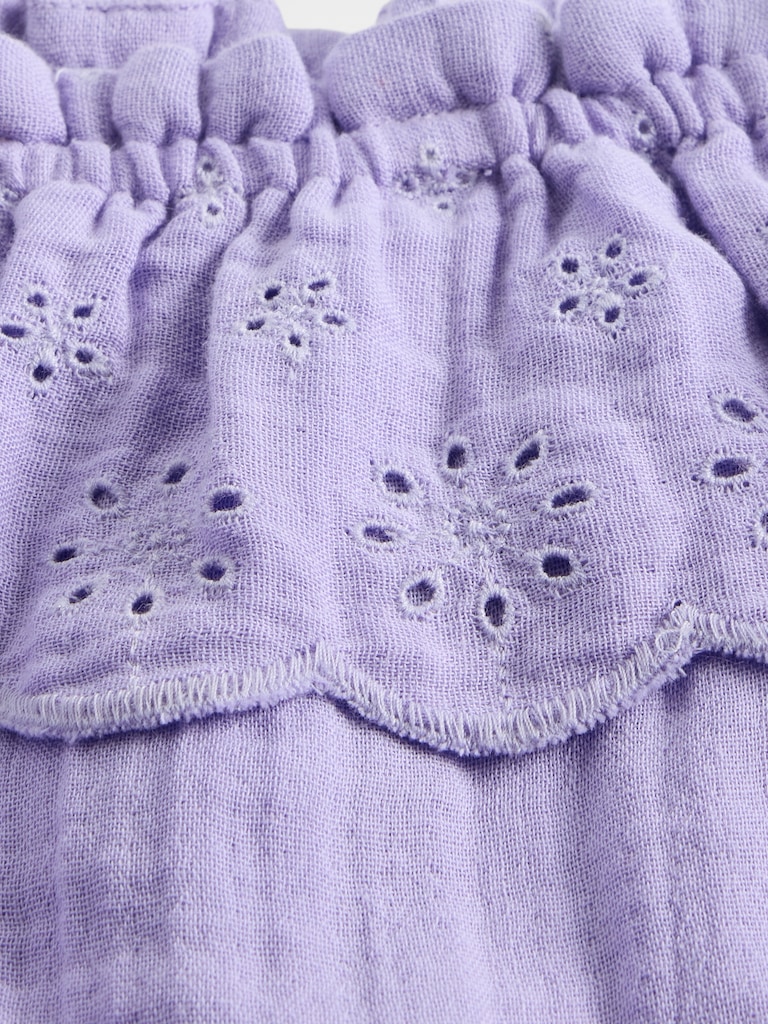 Baby Eyelet Bubble Shorty Set