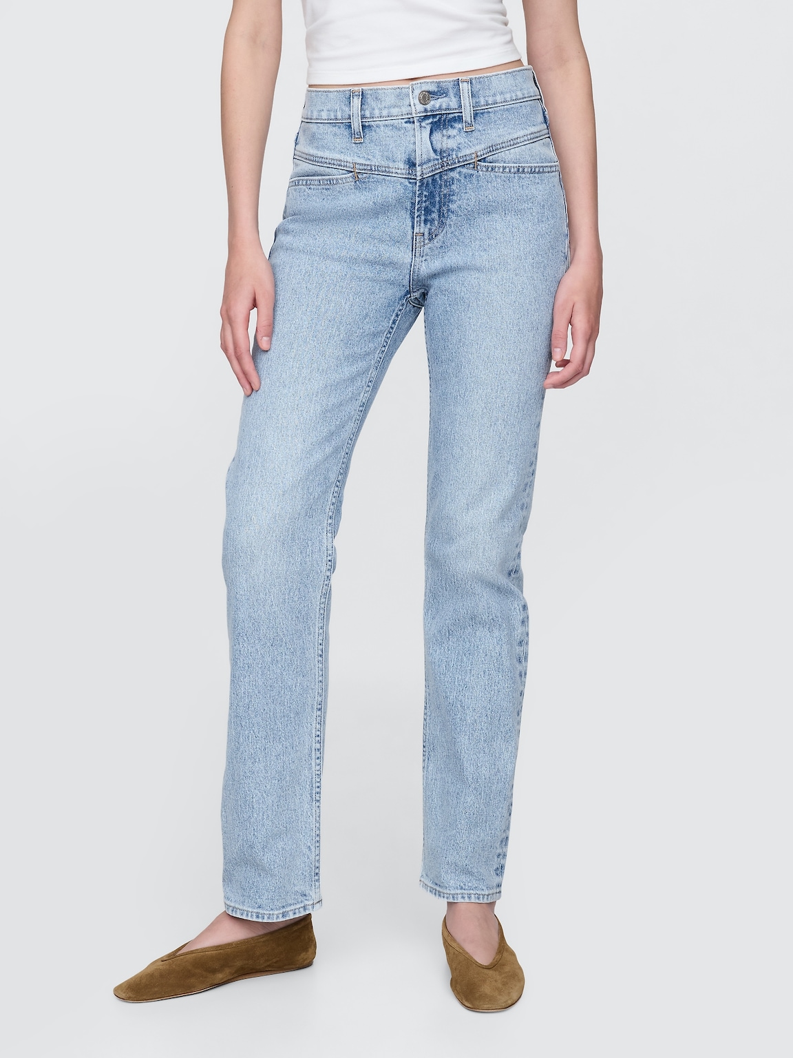 High Rise Western '90s Slim Straight Jeans