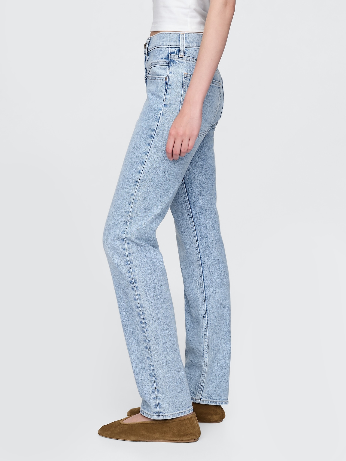 High Rise Western '90s Slim Straight Jeans