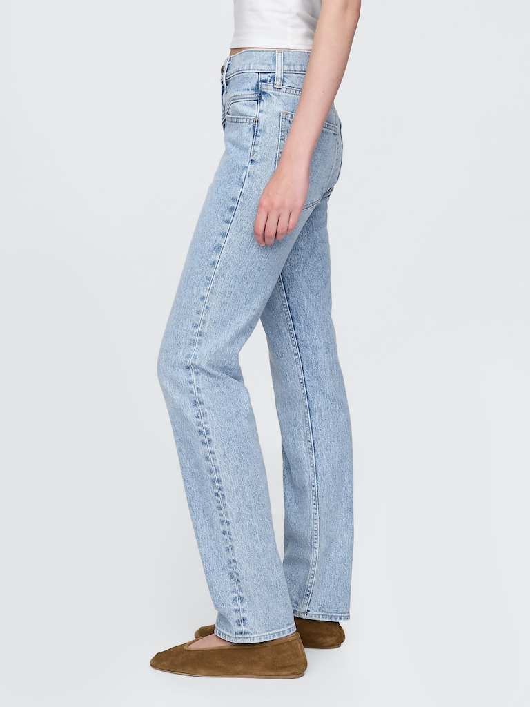High Rise Western '90s Slim Straight Jeans