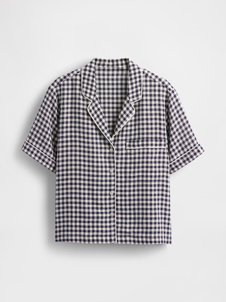 Linen-Blend PJ Shirt