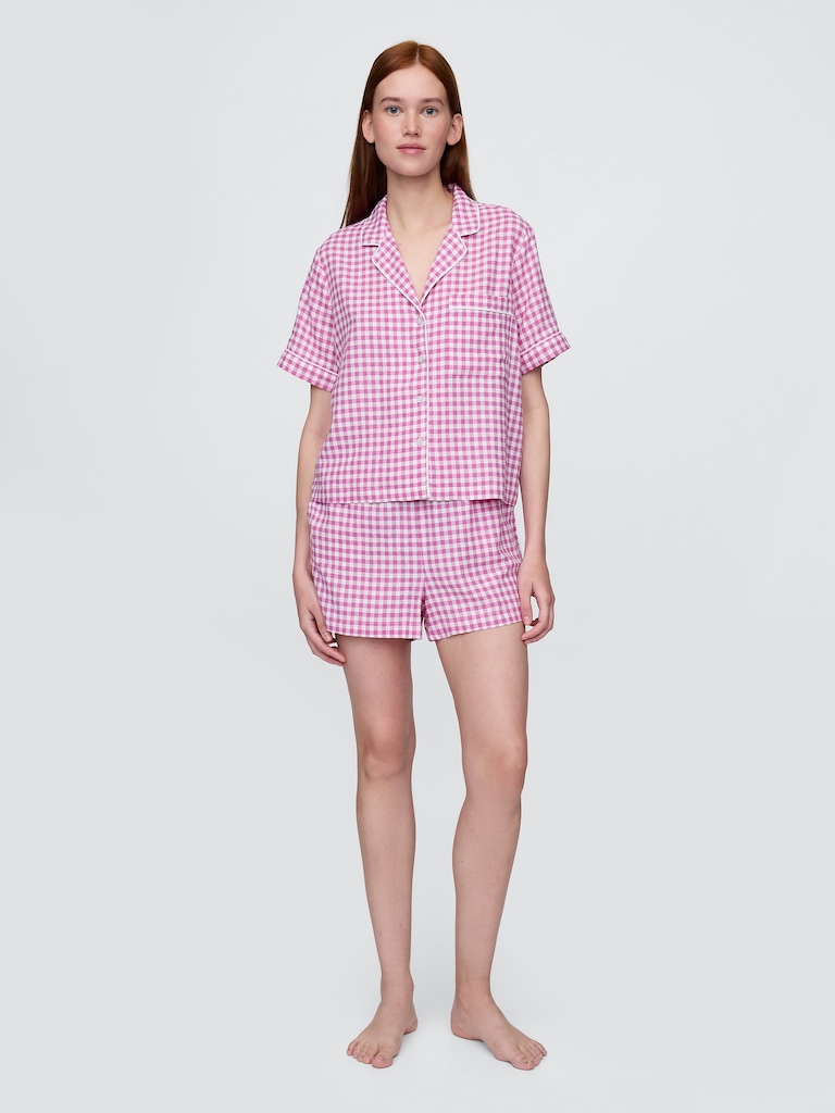 Linen-Blend PJ Shirt