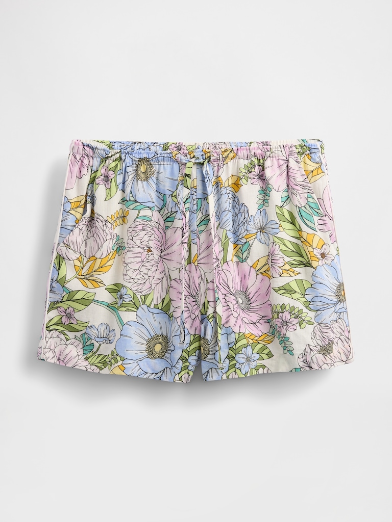 Linen-Blend PJ Shorts