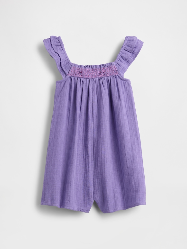 Baby & Toddler Crinkle Gauze Flutter-Sleeve Romper