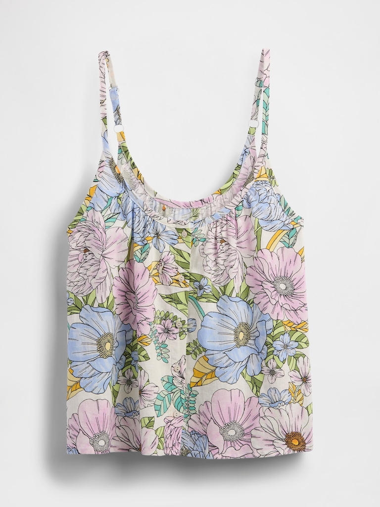 Linen-Blend Swing Cami