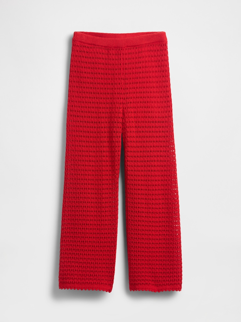 100% Cotton Crochet Ankle Pants