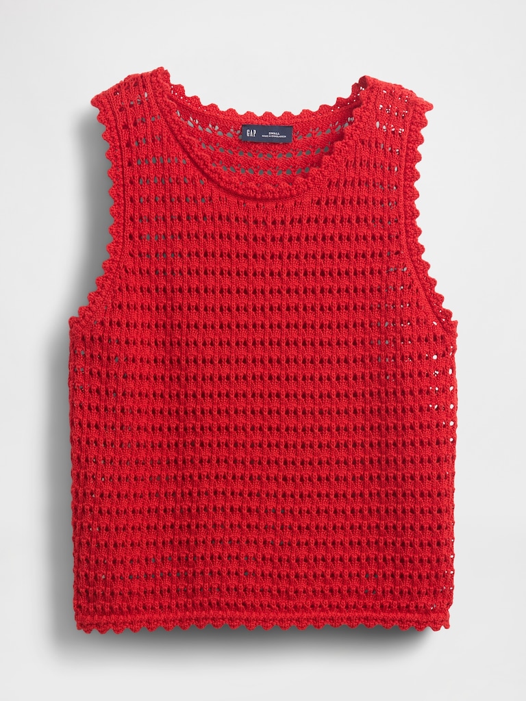 100% Cotton Crochet Tank Top