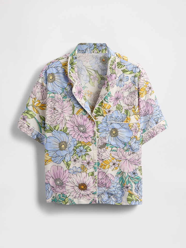 Linen-Blend PJ Shirt