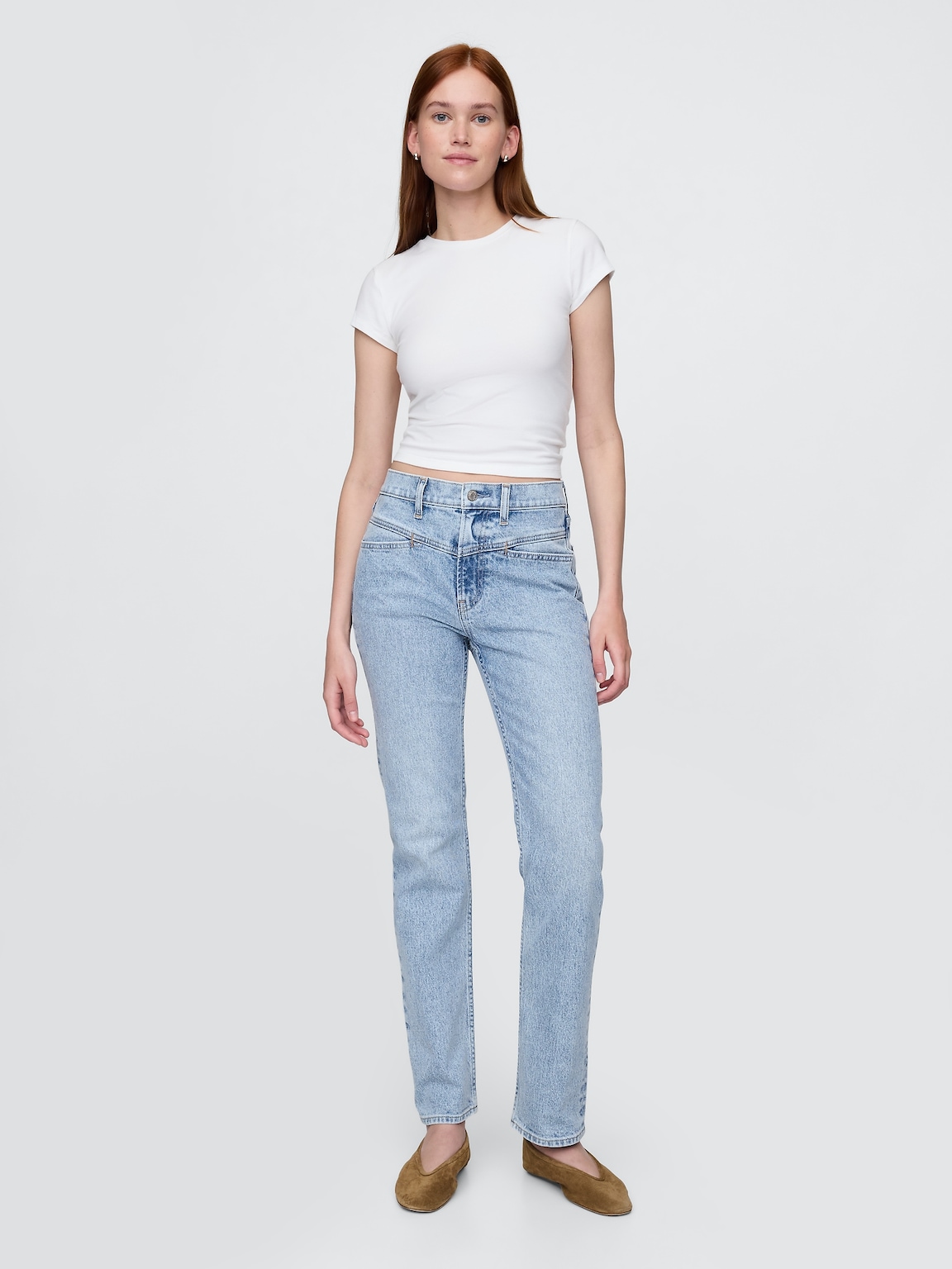 High Rise Western '90s Slim Straight Jeans