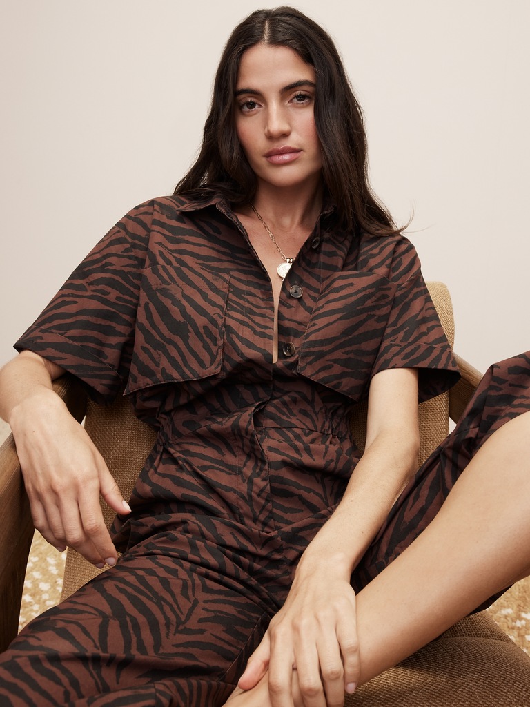 The White Lotus Poplin Utility Jumpsuit