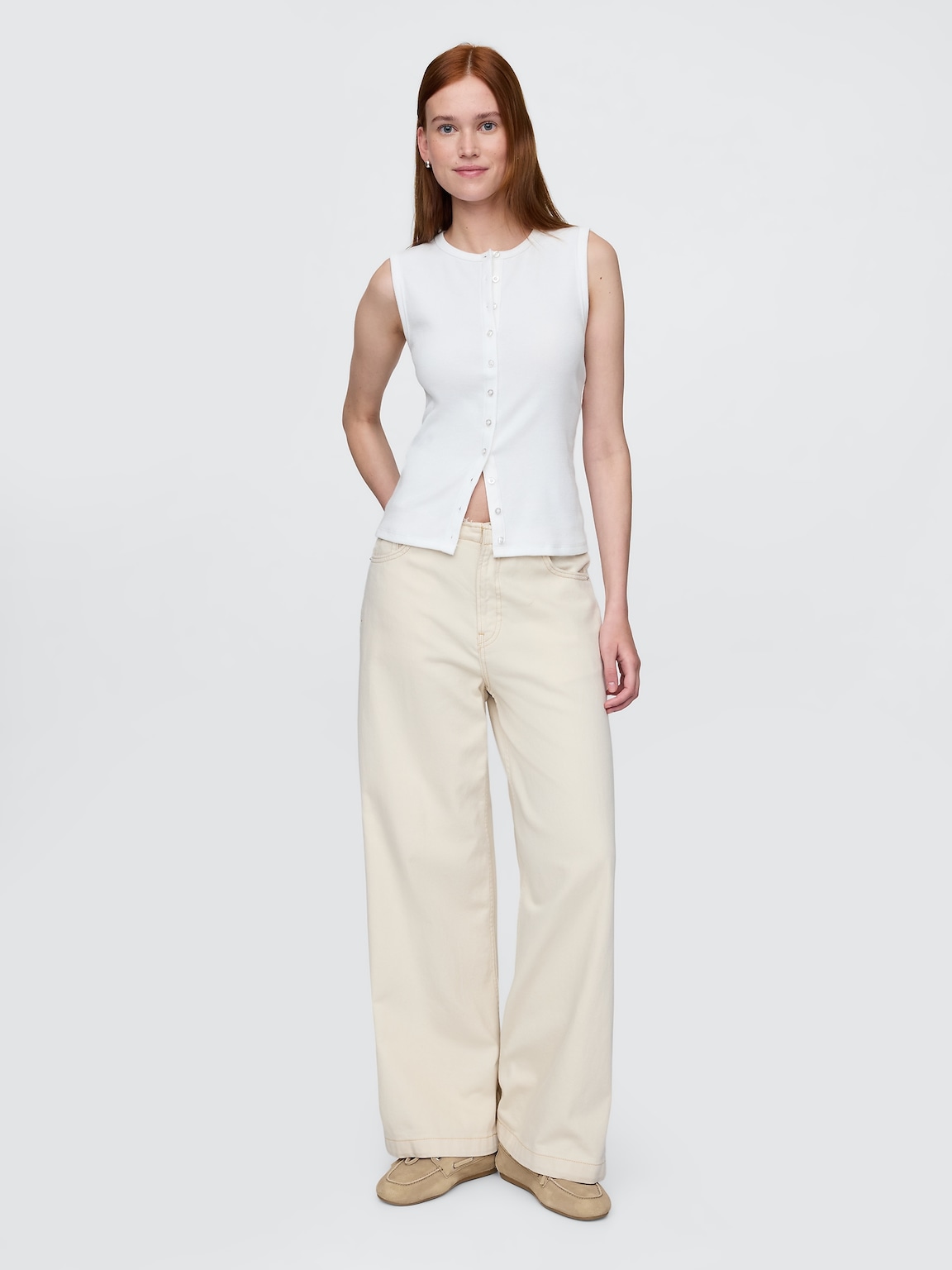 Modern Rib Cardigan Vest