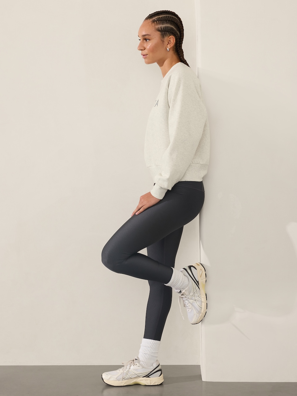 Athleta Embroidered Crew Sweatshirt