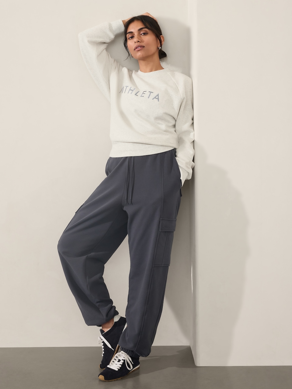 Athleta Embroidered Crew Sweatshirt