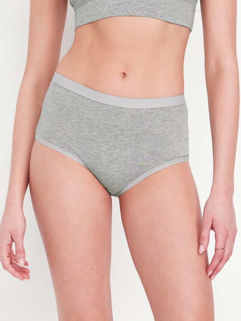High-Waisted Everyday Brief Cotton Underwear 6-Pack