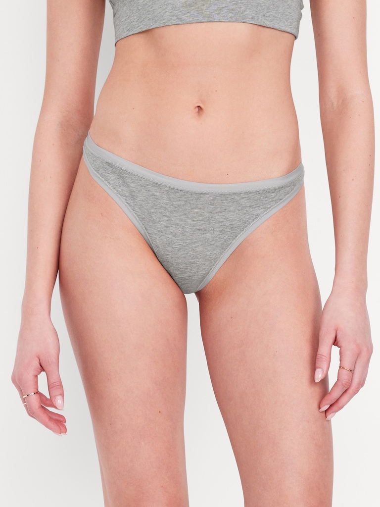 6-Pack Low-Rise Everyday Cotton Thong