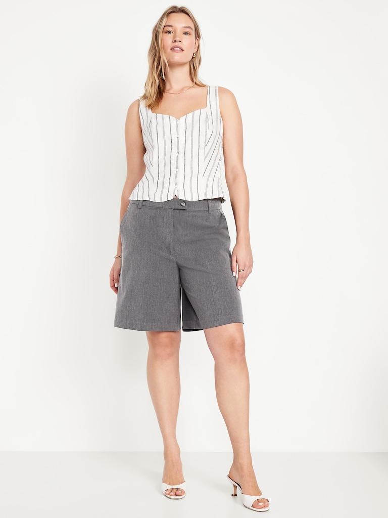 Mid-Rise Taylor Bermuda Shorts -- 10-inch inseam