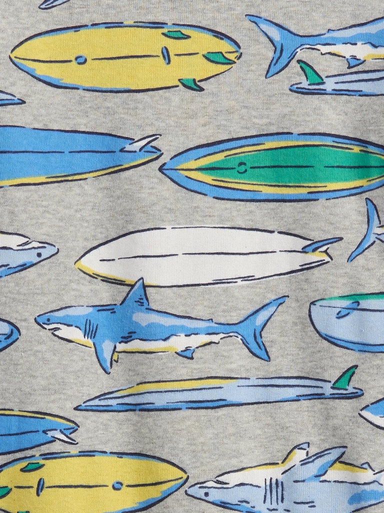 Kids & babyGap 100% Organic Cotton Surf Shark PJ Set