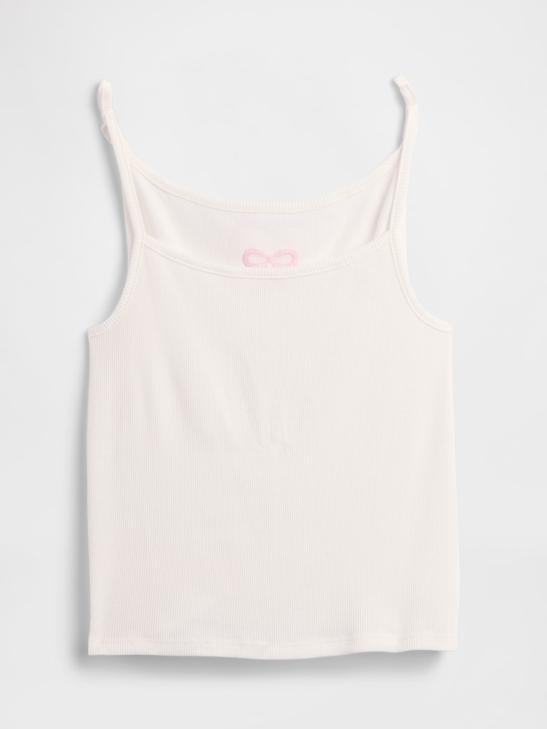 Kids Ribbed Bow-Tie Tank Top