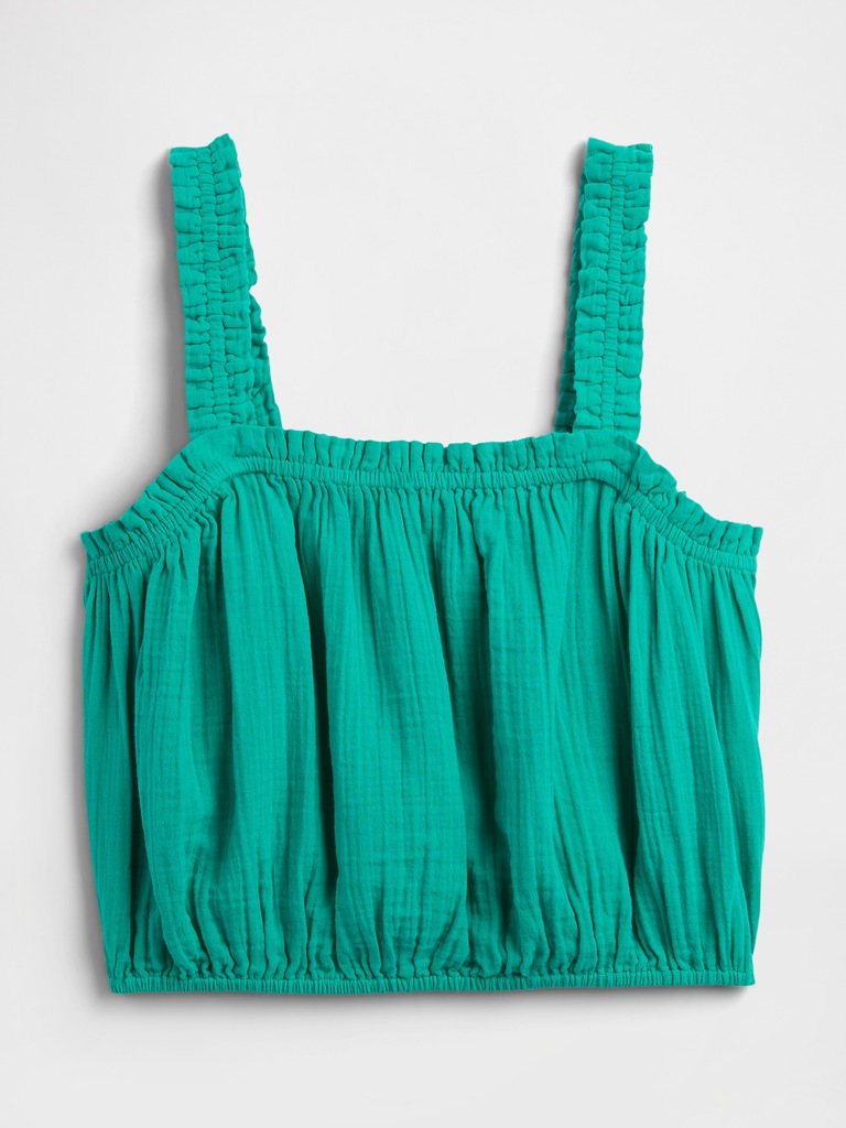 Gauze Bubble Tank Top