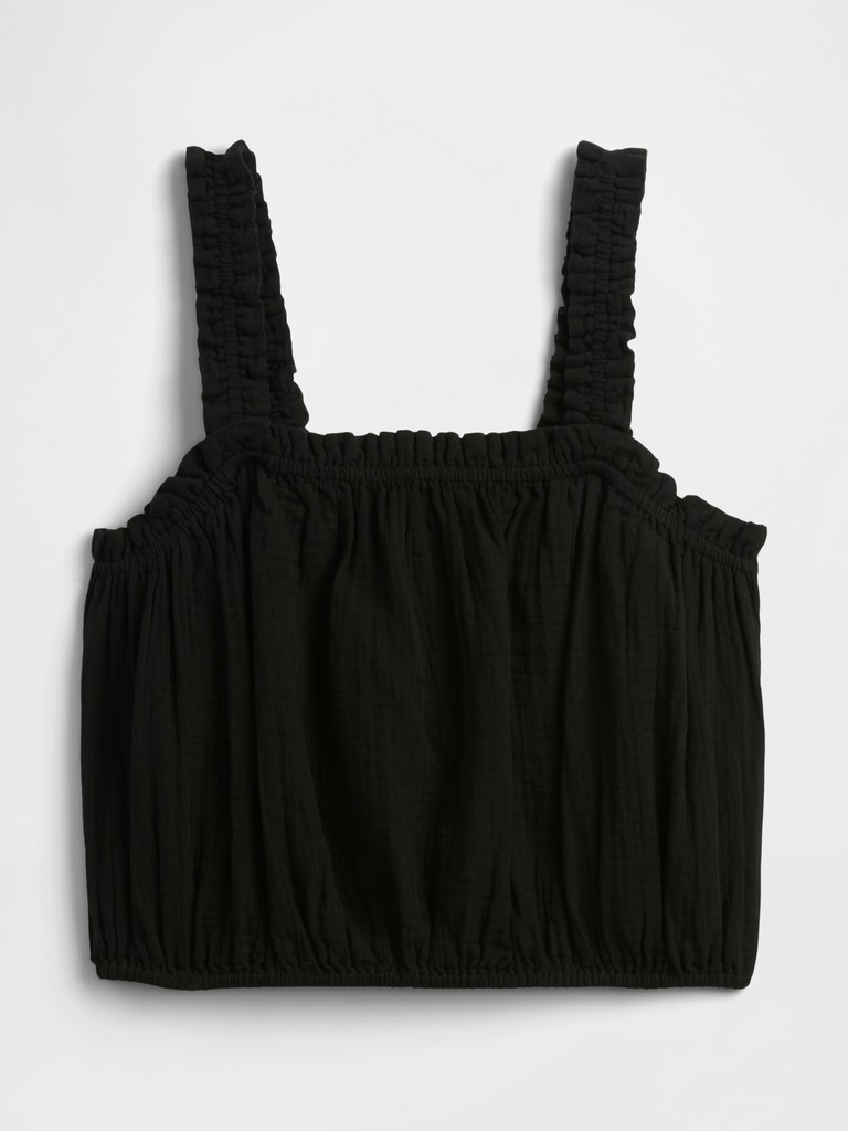 Gauze Bubble Tank Top