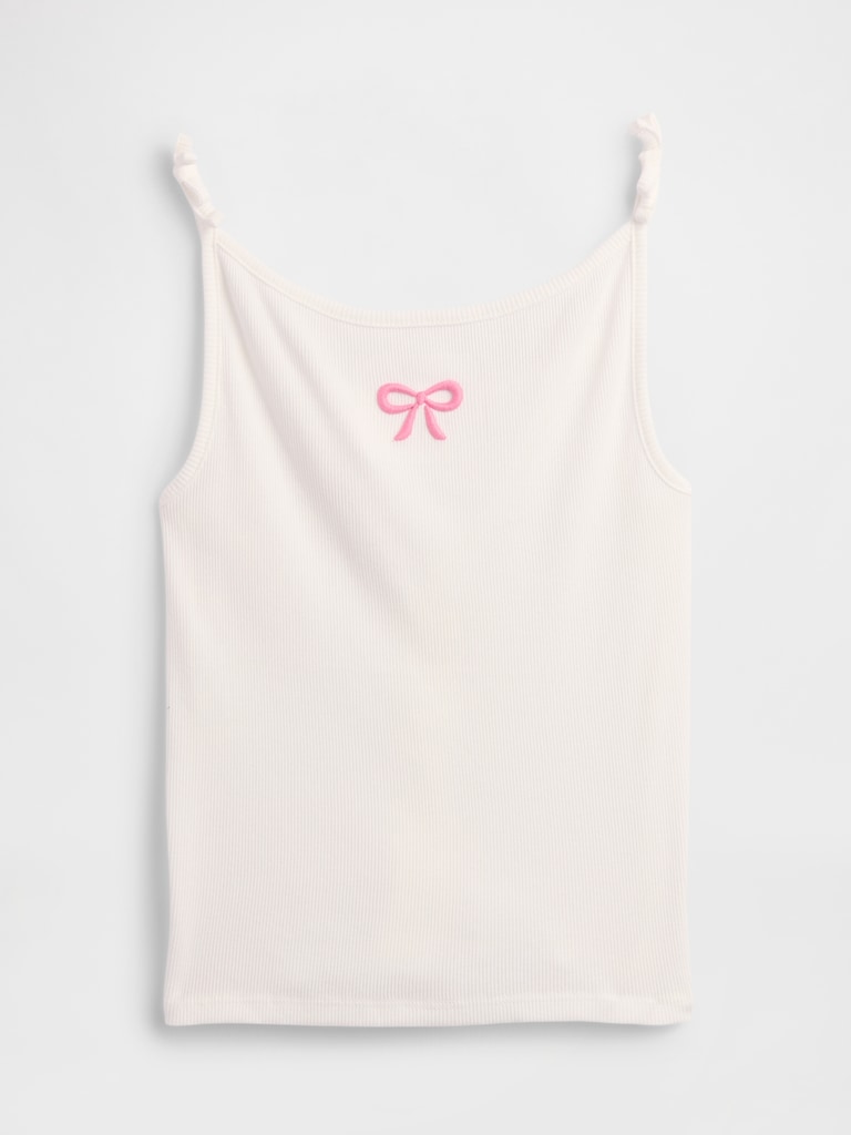 Kids Ribbed Bow-Tie Tank Top