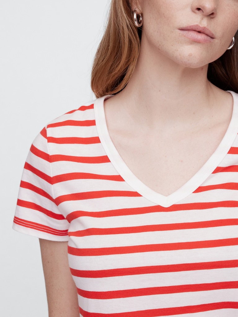 Favorite Stripe V-Neck T-Shirt