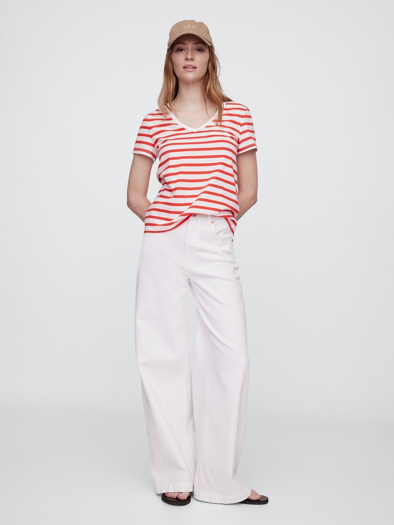 Favorite Stripe V-Neck T-Shirt