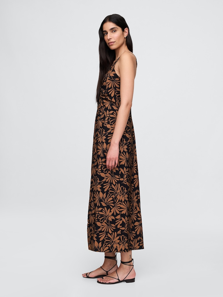 Tie-Back Maxi Slip Dress