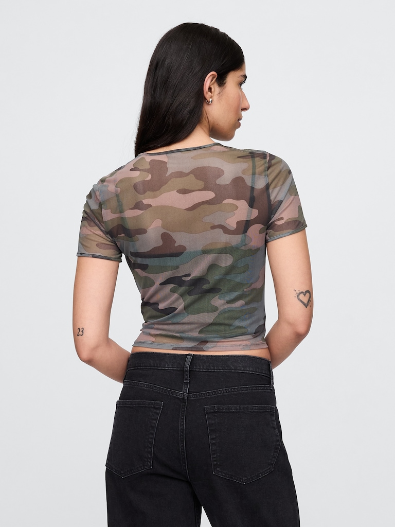 Mesh Crop T-Shirt