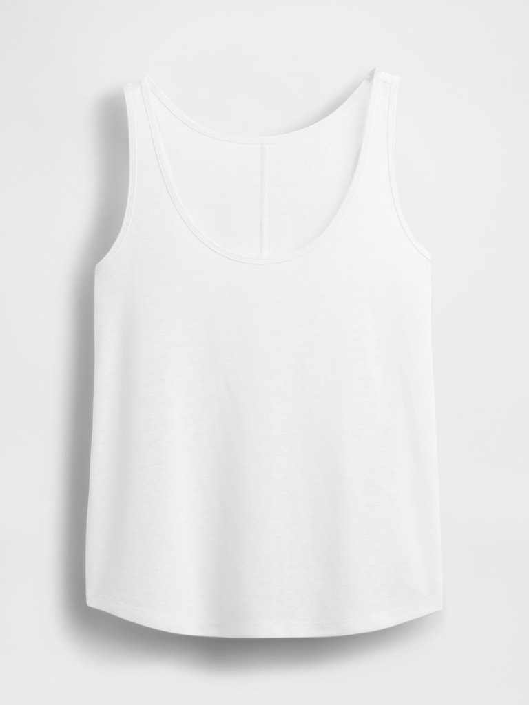 Linen-Blend Racerback Tank Top