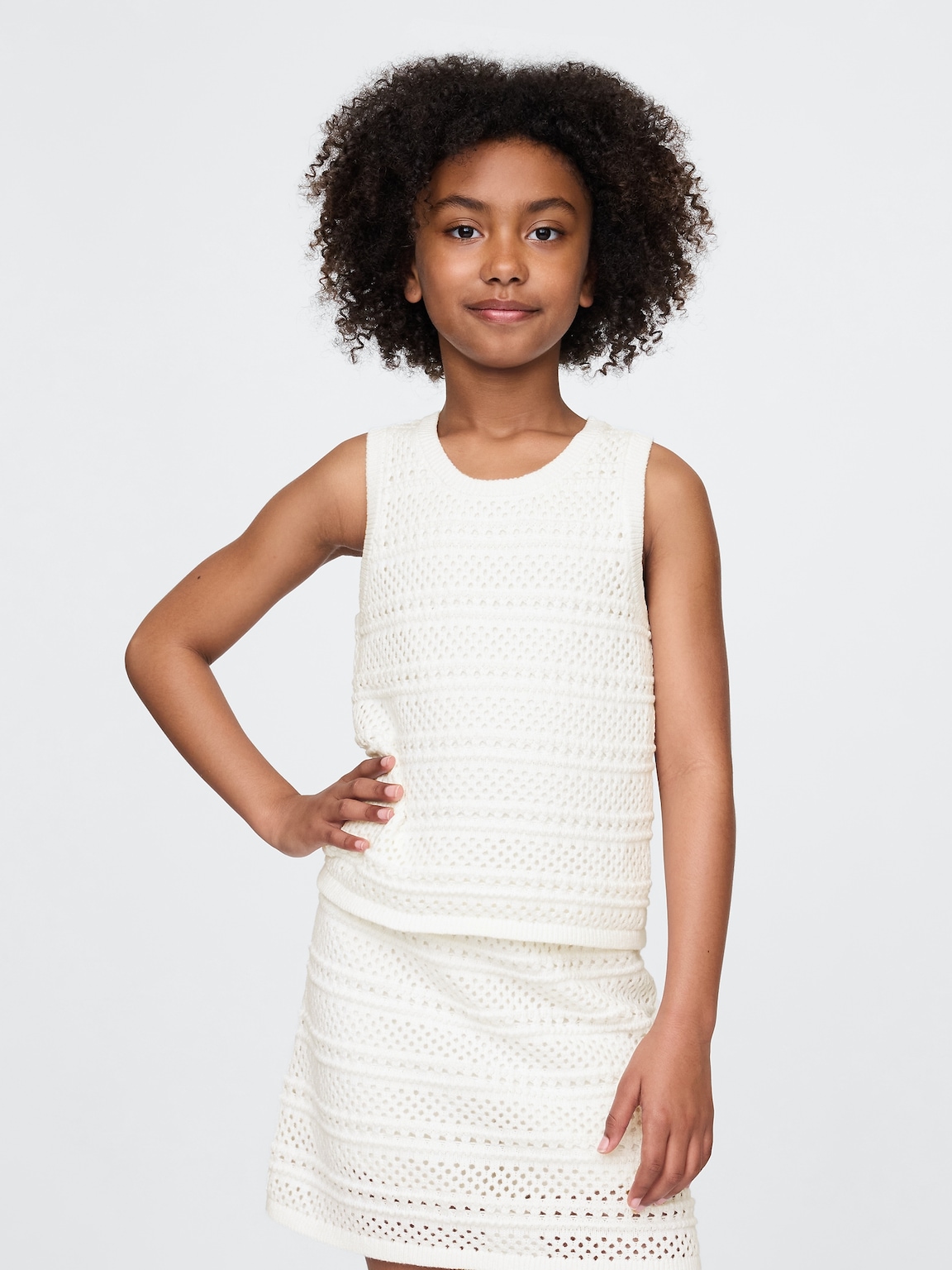 Kids Crochet Shell Tank Top