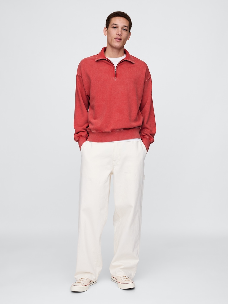 Heavyweight Oversized Quarter-Zip Pullover