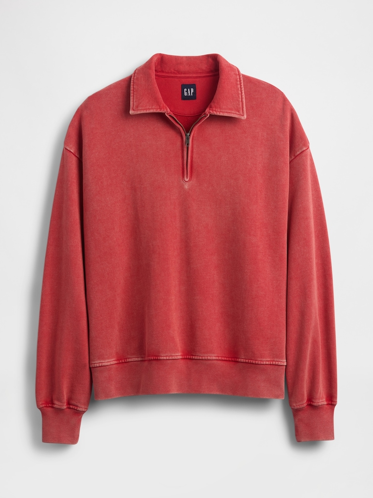 Heavyweight Oversized Quarter-Zip Pullover