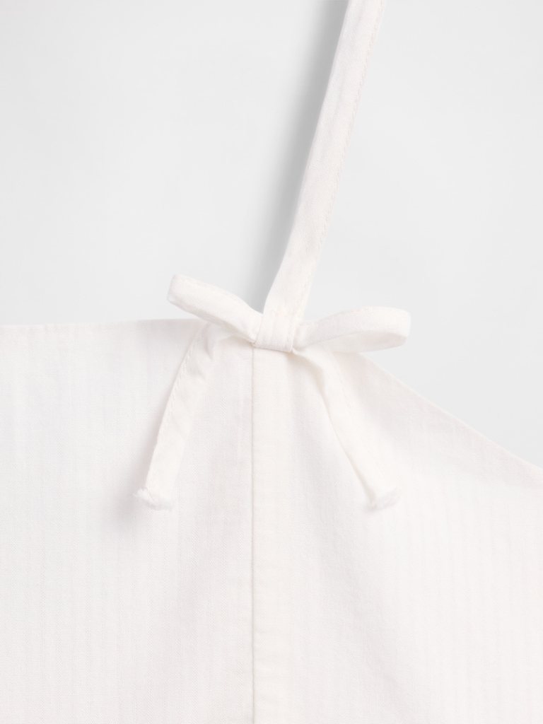 Kids Bow-Strap Peplum Top