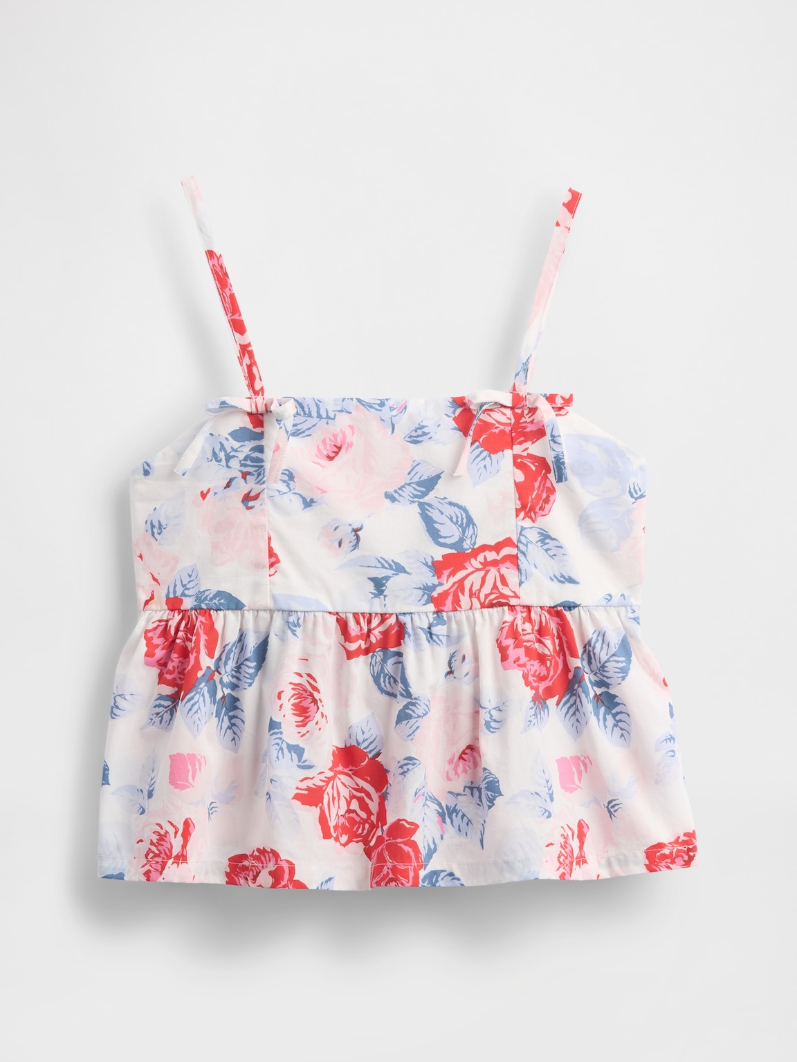Kids Bow-Strap Peplum Top