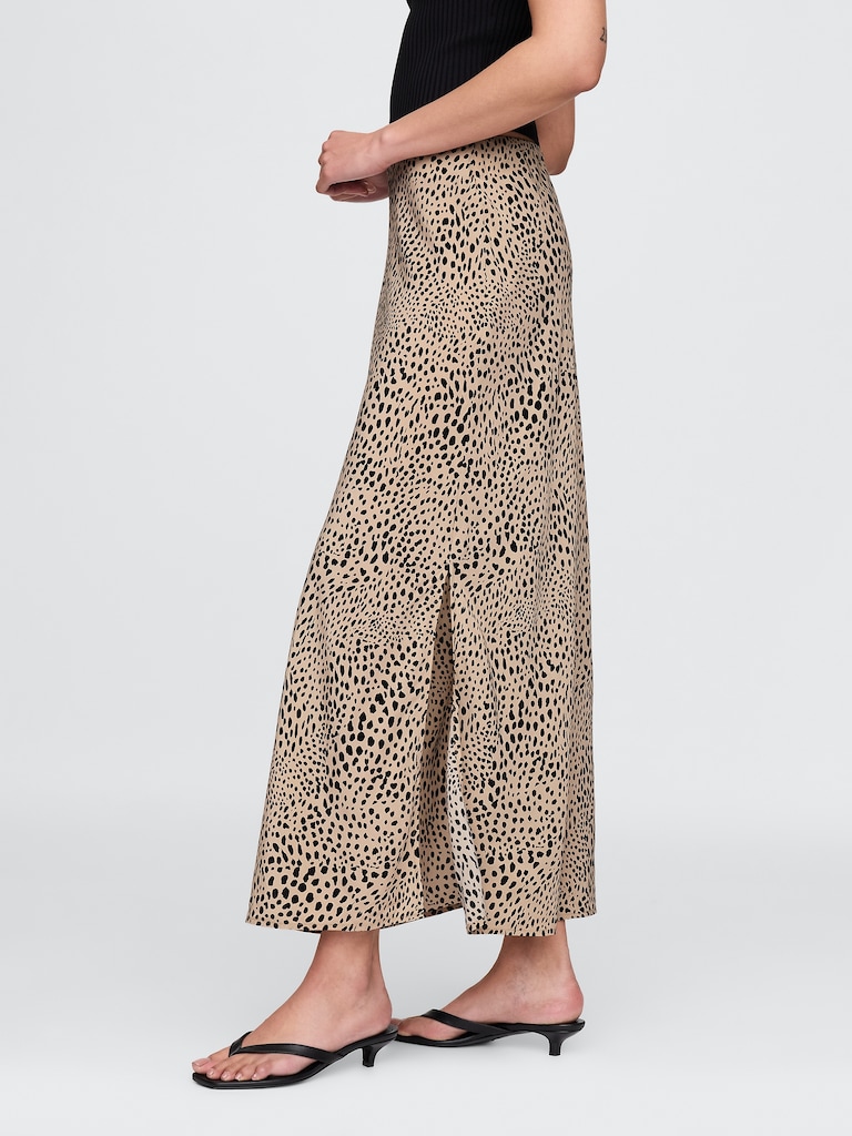 Crepe Maxi Slip Skirt
