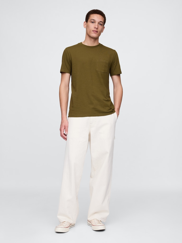 Adult Organic Cotton Pocket T-Shirt