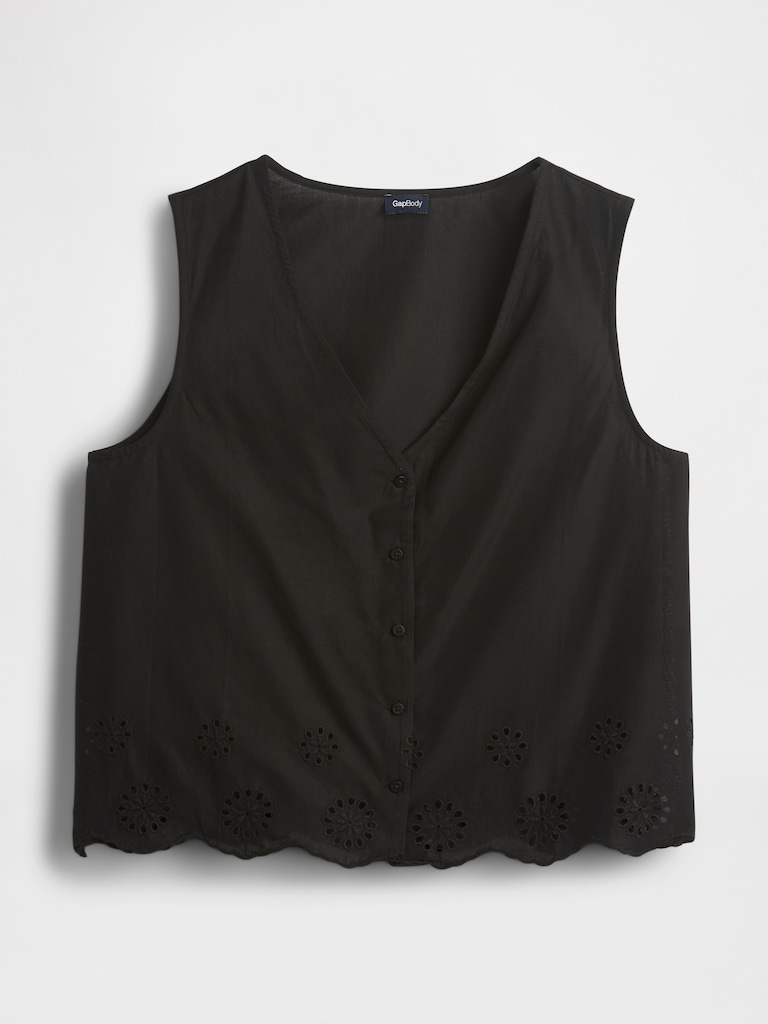 Eyelet Hem PJ Top